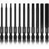 imageNEIKO 01149A Torx Head Drill Bit Set 11Piece Sizes TT6 to TT40  Tamperproof Magnetic Torx Bits  3 Quick Release Shanks  Premium S2 Steel  Compatible with Power Drills and Impact DriversHex Bit