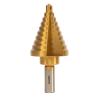 imageNEIKO 10194A Titanium Step Drill Bit HighSpeed AlloySteel Bit Hole Expander for Wood and Metal 10 Step Sizes from 14 Inch to 1 38 InchesStraight