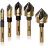 imageNEIKO 10235B 1316 Drill Bit for Metal 12 Shank Silver and Deming 135 Split Point High Speed Steel Drilling Bit for Metals Wood Plastics Composite MaterialsCountersink