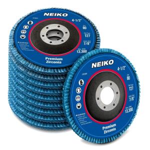 imageNEIKO 11106A 10 Pack Aluminum Oxide Flap Discs 412 for Angle Grinder 40 Grit Flapper Wheel Flat T27 Grinding Wheel 45 Inch Flap Disc 78quot Arbor Grinding Disc Wood ampamp Metal SandingZirconia