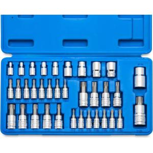 imageNeiko 02473A External Torx Plus Socket Set10 Piece  14Inch EP6  EP8 38Inch EP10  EP16 12Inch Square Drive EP18 and EP24  CRV SteelTorx  TP Torx  ETorx