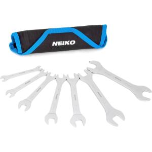 imageNeiko 03125A Heavy Duty Wrench Set  6 Piece  SAE  12Pt Combination Box EndsMetric