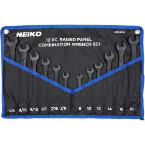 imageNeiko 03125A Heavy Duty Wrench Set  6 Piece  SAE  12Pt Combination Box EndsSAE and Metric