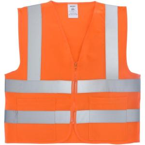 imageNeiko HighVisibility Safety Vest with Reflective Strips for Emergency Construction and Safety UseOrange