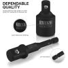 imageNEIKO 00258A 15 Long Impact Extension Set and Impact Socket Adapter Set 14quot 38 12 Drive Extensions and Socket Adapters 6 Pieces Total 3 Piece Each Chrome Vanadium CrV SteelReducer w Extension