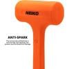 image:imageNEIKO 02851A Dead Blow Hammer 5 Pounds Neon Orange Deadblow Hammers Mallet Spark and Rebound Resistant Unibody Molded Soft Blow Rubber Checkered Grip Steel Shot and CoreVariety 3 Pack