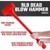 image:imageNEIKO 02851A Dead Blow Hammer 5 Pounds Neon Orange Deadblow Hammers Mallet Spark and Rebound Resistant Unibody Molded Soft Blow Rubber Checkered Grip Steel Shot and Core9 Pound