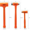 image:imageNEIKO 02851A Dead Blow Hammer 5 Pounds Neon Orange Deadblow Hammers Mallet Spark and Rebound Resistant Unibody Molded Soft Blow Rubber Checkered Grip Steel Shot and CoreVariety 3 Pack