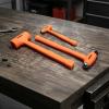 image:imageNEIKO 02851A Dead Blow Hammer 5 Pounds Neon Orange Deadblow Hammers Mallet Spark and Rebound Resistant Unibody Molded Soft Blow Rubber Checkered Grip Steel Shot and CoreVariety 3 Pack