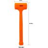 image:imageNEIKO 02851A Dead Blow Hammer 5 Pounds Neon Orange Deadblow Hammers Mallet Spark and Rebound Resistant Unibody Molded Soft Blow Rubber Checkered Grip Steel Shot and Core25 Pound