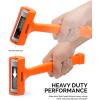 image:imageNEIKO 02851A Dead Blow Hammer 5 Pounds Neon Orange Deadblow Hammers Mallet Spark and Rebound Resistant Unibody Molded Soft Blow Rubber Checkered Grip Steel Shot and Core1 Pound