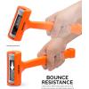 image:imageNEIKO 02851A Dead Blow Hammer 5 Pounds Neon Orange Deadblow Hammers Mallet Spark and Rebound Resistant Unibody Molded Soft Blow Rubber Checkered Grip Steel Shot and Core2 Pound