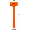 image:imageNEIKO 02851A Dead Blow Hammer 5 Pounds Neon Orange Deadblow Hammers Mallet Spark and Rebound Resistant Unibody Molded Soft Blow Rubber Checkered Grip Steel Shot and Core15 Pound
