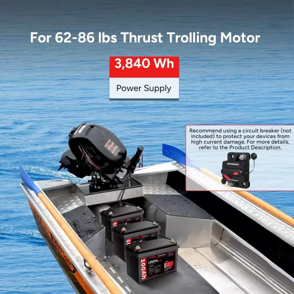 imageDRPREPARE 12V 100Ah LiFePO4 Battery Lithium Batteries 12v with 100A BMS 1280Wh Group 31 Deep Cycle Lithium Iron Phosphate Battery for RV Trolling Motor Solar Power OffGrid Home Energy Storage12V 100Ah LiFePO4 Battery 3 Pack