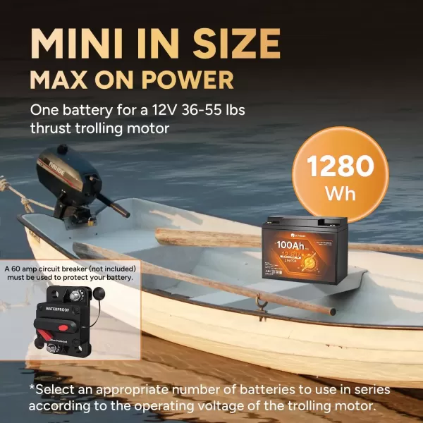 imageDRPREPARE 12V 100Ah LiFePO4 Battery with Monitor Screen Low Temperature Protection Lithium Deep Cycle Battery with 100A BMS Group 31 Lithium Battery for Trolling Motor RV Solar Power OffGrid12V 100Ah Mini LiFePO4 Battery