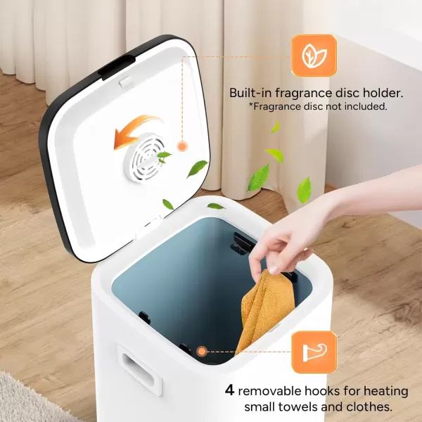 imageDRPREPARE 23L Towel Warmer for Bathroom Luxury Towel Warmer Bucket with LED Display 3 Timer Settings Auto Shut Off Child Safety Lock 4 Hooks Large Warmer for 2 Towels Bathrobes Blankets PJs23L