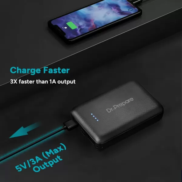 imageDRPREPARE 5V 3A Heated Vest Battery Pack 10000mAh Power Bank for Heated Jacket with Dual USB Outputs ampamp Type C inOutput UltraCompact Portable External Battery Charger Eye Mask iPhone iPad