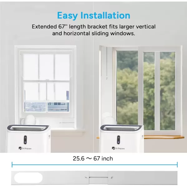 imageDRPREPARE 8000 BTU Portable Air Conditioner Cooling Dehumidifier Fan ampamp Sleep Modes 4in1 Portable AC wRemote Control ampamp 67 Window Kit Cools Up To 300 sq ft 124H Timers14 000 BTU with WiFi