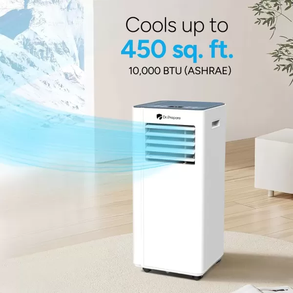 imageDRPREPARE 8000 BTU Portable Air Conditioner Cooling Dehumidifier Fan ampamp Sleep Modes 4in1 Portable AC wRemote Control ampamp 67 Window Kit Cools Up To 300 sq ft 124H Timers10 000 BTU with WiFi