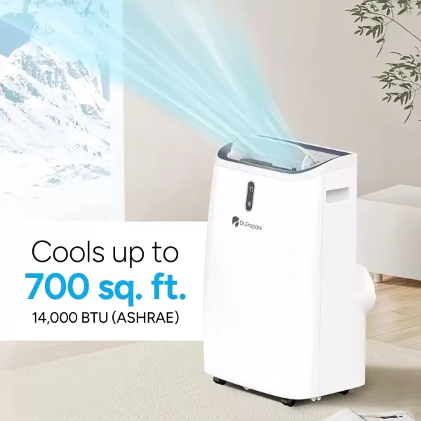 imageDRPREPARE 8000 BTU Portable Air Conditioner Cooling Dehumidifier Fan ampamp Sleep Modes 4in1 Portable AC wRemote Control ampamp 67 Window Kit Cools Up To 300 sq ft 124H Timers14 000 BTU with WiFi