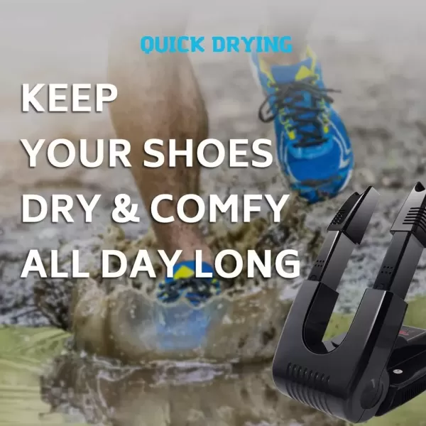imageDRPREPARE Boot Dryer Shoe Dryer Ozone Glove Dryer ampamp Boot Warmer with Heat Blower Portable Adjustable Rack and Timer Folding Design ampamp Quick Drying for Shoes Gloves Hats Socks Ski Boots OzoneWith Ozone