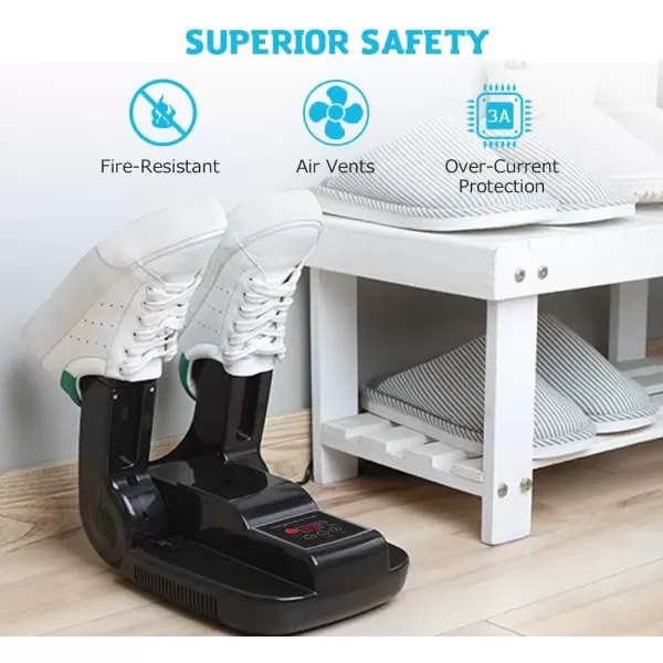 imageDRPREPARE Boot Dryer Shoe Dryer Ozone Glove Dryer ampamp Boot Warmer with Heat Blower Portable Adjustable Rack and Timer Folding Design ampamp Quick Drying for Shoes Gloves Hats Socks Ski Boots OzoneWith Ozone