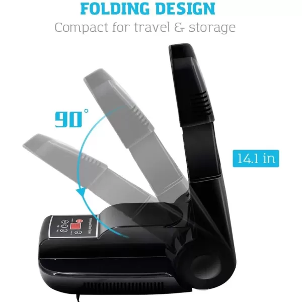 imageDRPREPARE Boot Dryer Shoe Dryer Ozone Glove Dryer ampamp Boot Warmer with Heat Blower Portable Adjustable Rack and Timer Folding Design ampamp Quick Drying for Shoes Gloves Hats Socks Ski Boots OzoneWith Ozone