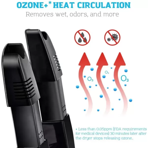 imageDRPREPARE Boot Dryer Shoe Dryer Ozone Glove Dryer ampamp Boot Warmer with Heat Blower Portable Adjustable Rack and Timer Folding Design ampamp Quick Drying for Shoes Gloves Hats Socks Ski Boots OzoneWith Ozone