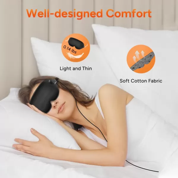 imageDRPREPARE Heated Eye Mask 3D Contoured Sleep Masks Eye Massager with 3 Vibration Mode for for Dry Eyes Migraines Tired Eyes Stye Dark Circles Ideal Birthday Xmas Gifts for WomenMen