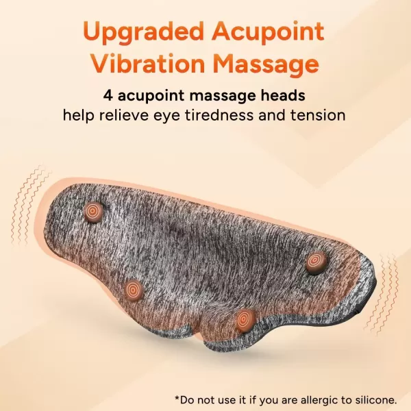 imageDRPREPARE Heated Eye Mask 3D Contoured Sleep Masks Eye Massager with 3 Vibration Mode for for Dry Eyes Migraines Tired Eyes Stye Dark Circles Ideal Birthday Xmas Gifts for WomenMen