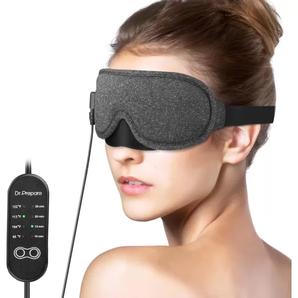 imageDRPREPARE Heated Eye Mask USB Eye Mask for Dry Eyes with Temperature ampamp Timer Control Earplugs Warm Eye Compress Heating Pad for Sleep Dry Eyes Blepharitis Dark Circles MGD and Puffy Eyes