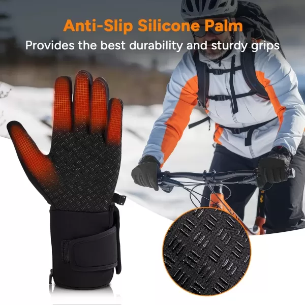 imageDRPREPARE Heated Gloves for Men Women 3200mAh Rechargeable Electric Battery Thin Heated Motorcycle Work Gloves Liners Touch Screen Gloves Winter Hand Warmer for Hunting Skiing SnowboardingMedium