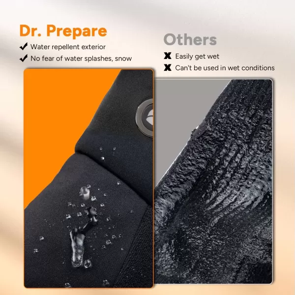 imageDRPREPARE Heated Gloves for Men Women 3200mAh Rechargeable Electric Battery Thin Heated Motorcycle Work Gloves Liners Touch Screen Gloves Winter Hand Warmer for Hunting Skiing SnowboardingMedium