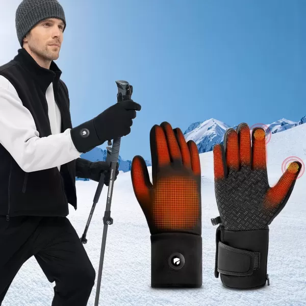 imageDRPREPARE Heated Gloves for Men Women 3200mAh Rechargeable Electric Battery Thin Heated Motorcycle Work Gloves Liners Touch Screen Gloves Winter Hand Warmer for Hunting Skiing SnowboardingMedium