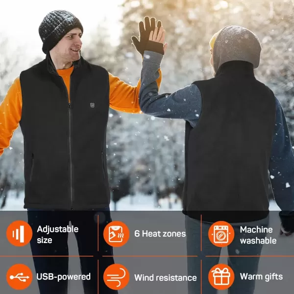 imageDRPREPARE Heated Vest Electric Heated Jacket for Men Women Winter Heated Clothing with Heating Zones ampamp 3 Heat LevelsPolar Fleece Heated Vest