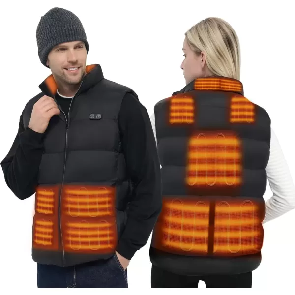 imageDRPREPARE Heated Vest Electric Heated Jacket for Men Women Winter Heated Clothing with Heating Zones ampamp 3 Heat LevelsPolyester Heated Vest