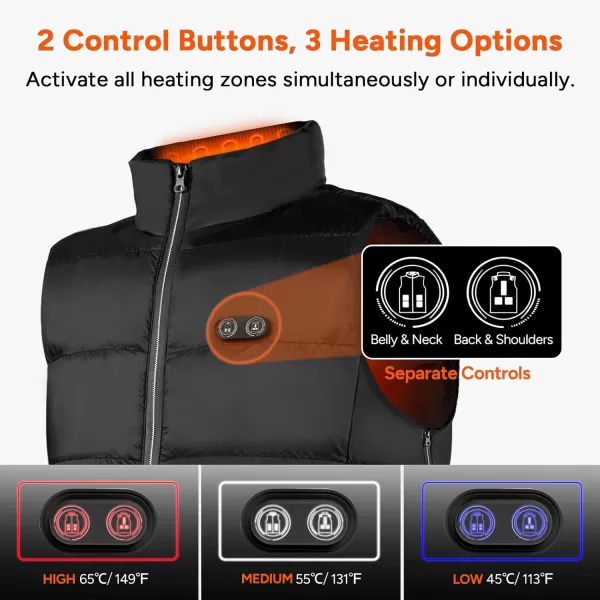 imageDRPREPARE Heated Vest Electric Heated Jacket for Men Women Winter Heated Clothing with Heating Zones ampamp 3 Heat LevelsPolyester Heated Vest
