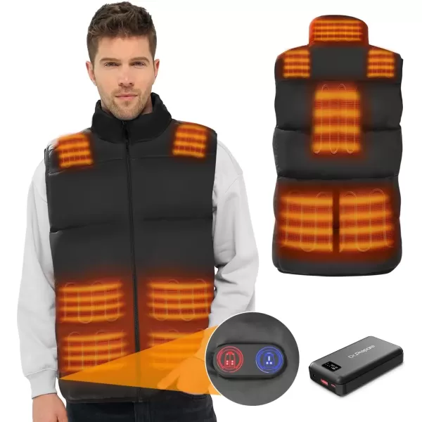 imageDRPREPARE Heated Vest Electric Heated Jacket for Men Women Winter Heated Clothing with Heating Zones ampamp 3 Heat LevelsPolyester Heated Vest with Battery Pack