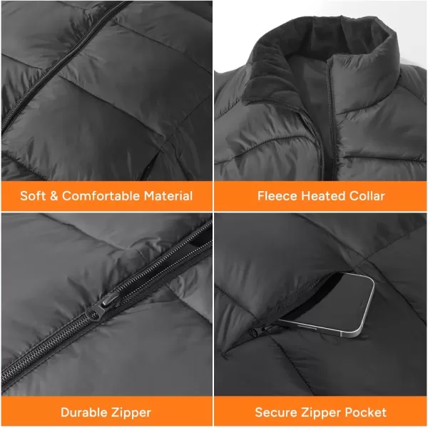 imageDRPREPARE Heated Vest Electric Heated Jacket for Men Women Winter Heated Clothing with Heating Zones ampamp 3 Heat LevelsPolyester Heated Vest with Battery Pack
