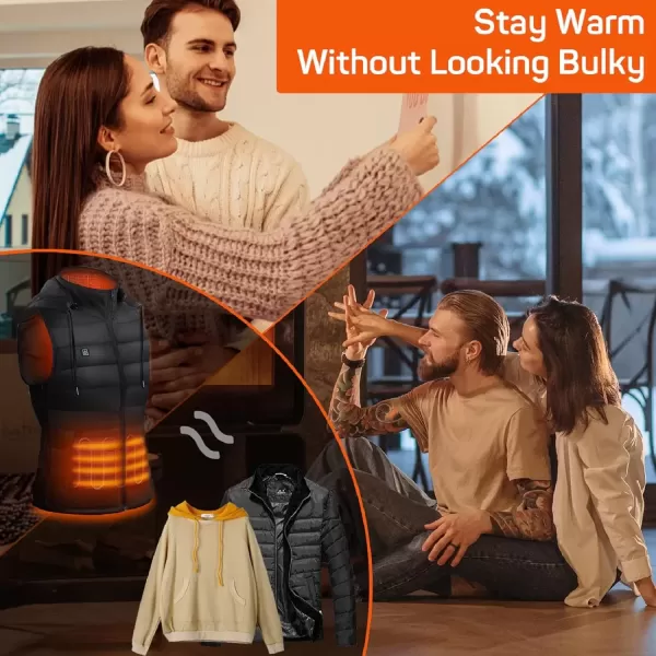 imageDRPREPARE Heated Vest Unisex Winter Hooded Heated Vests Outerwear for Men Women Lightweight USB Electric Heated Clothing Vest with 3 Heating Levels Adjustable Size Battery Pack Not Included