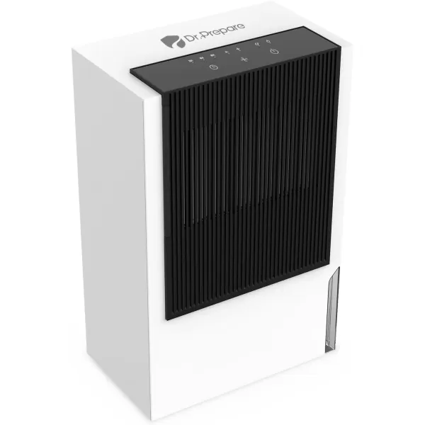 imageDRPREPARE Rotary Dehumidifier for Home 101 oz 3L24H Dehumidifier with Drain Hose 2 Working Modes with Timer Ultra Quiet Dehumidifier Auto Shut Off Portable for Bathroom Basement RV Office101 oz