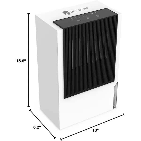imageDRPREPARE Rotary Dehumidifier for Home 101 oz 3L24H Dehumidifier with Drain Hose 2 Working Modes with Timer Ultra Quiet Dehumidifier Auto Shut Off Portable for Bathroom Basement RV Office101 oz
