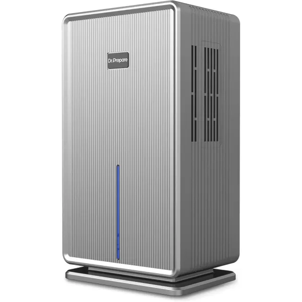 imageDRPREPARE Rotary Dehumidifier for Home 101 oz 3L24H Dehumidifier with Drain Hose 2 Working Modes with Timer Ultra Quiet Dehumidifier Auto Shut Off Portable for Bathroom Basement RV Office34 oz