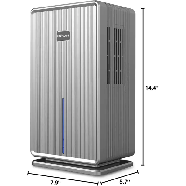 imageDRPREPARE Rotary Dehumidifier for Home 101 oz 3L24H Dehumidifier with Drain Hose 2 Working Modes with Timer Ultra Quiet Dehumidifier Auto Shut Off Portable for Bathroom Basement RV Office34 oz