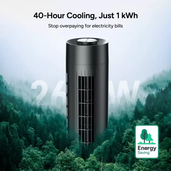 imageDRPREPARE Tower Fan for Bedroom 28 dB Quiet Personal Fan 3 Speeds Detachable Washable Bladeless Fan 80 Oscillating Fans for Indoors 16 Inch Portable Table Desk Fan for Home OfficeBlack