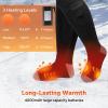 imageDRPREPARE Heated Socks Rechargeable Heated Sock for Men Women 4000 mAh Heating Battery Powered Warmer Socks Washable for Skiing Hunting Fishing Camping Hiking