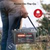 imageDRPREPARE 12V 100Ah Portable Power Station Solar Powered Battery 1280Wh LiFePO4 Battery with Hub for Home CPAP Outdoor RV Outdoor Camping Off Grid Applications