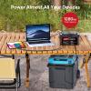 imageDRPREPARE 12V 100Ah Portable Power Station Solar Powered Battery 1280Wh LiFePO4 Battery with Hub for Home CPAP Outdoor RV Outdoor Camping Off Grid Applications