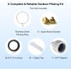imageDRPREPARE Fan Mister for Outside Magnetic Fan Misting Kit Mist Attachment Portable Misting Cooling System with 164FT Mist Water Hosefor Patio Backyard Garden Terrace Pool Fans Not IncludedStainless Steel Misting System