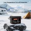 imageDRPREPARE 12V 100Ah Trolling Motor LiFePO4 Battery with LCD Meter ampamp 60A Circuit Breaker Kit Group 31 Lithium Iron Phosphate Battery with 100A BMS Lowtemp Protection for Boats RV ATV Trailers12V 100Ah